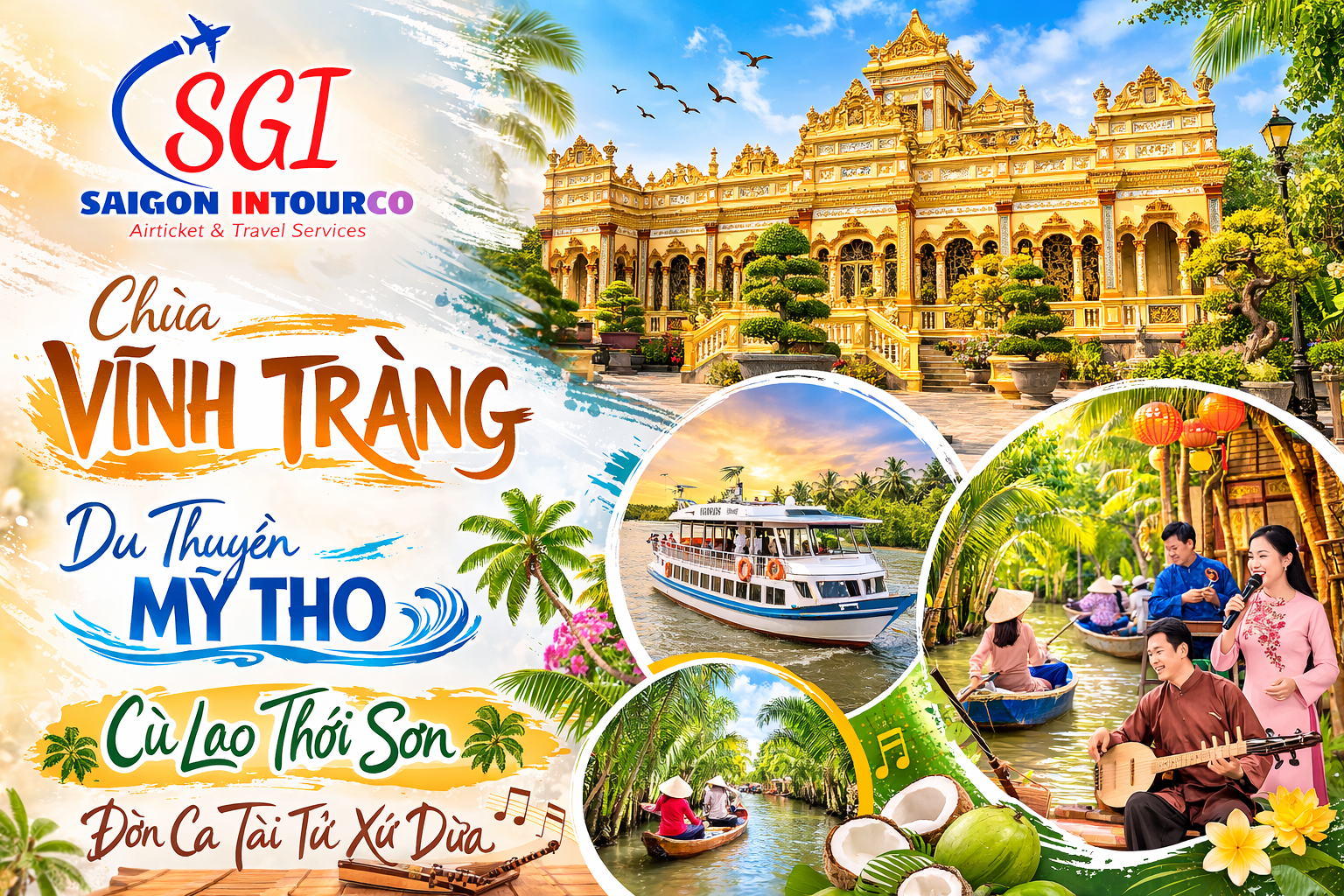 Tour Miền Tây 1N (Ghép đoàn) Tiền Giang - Mỹ Tho - Cù Lao Thới Sơn
