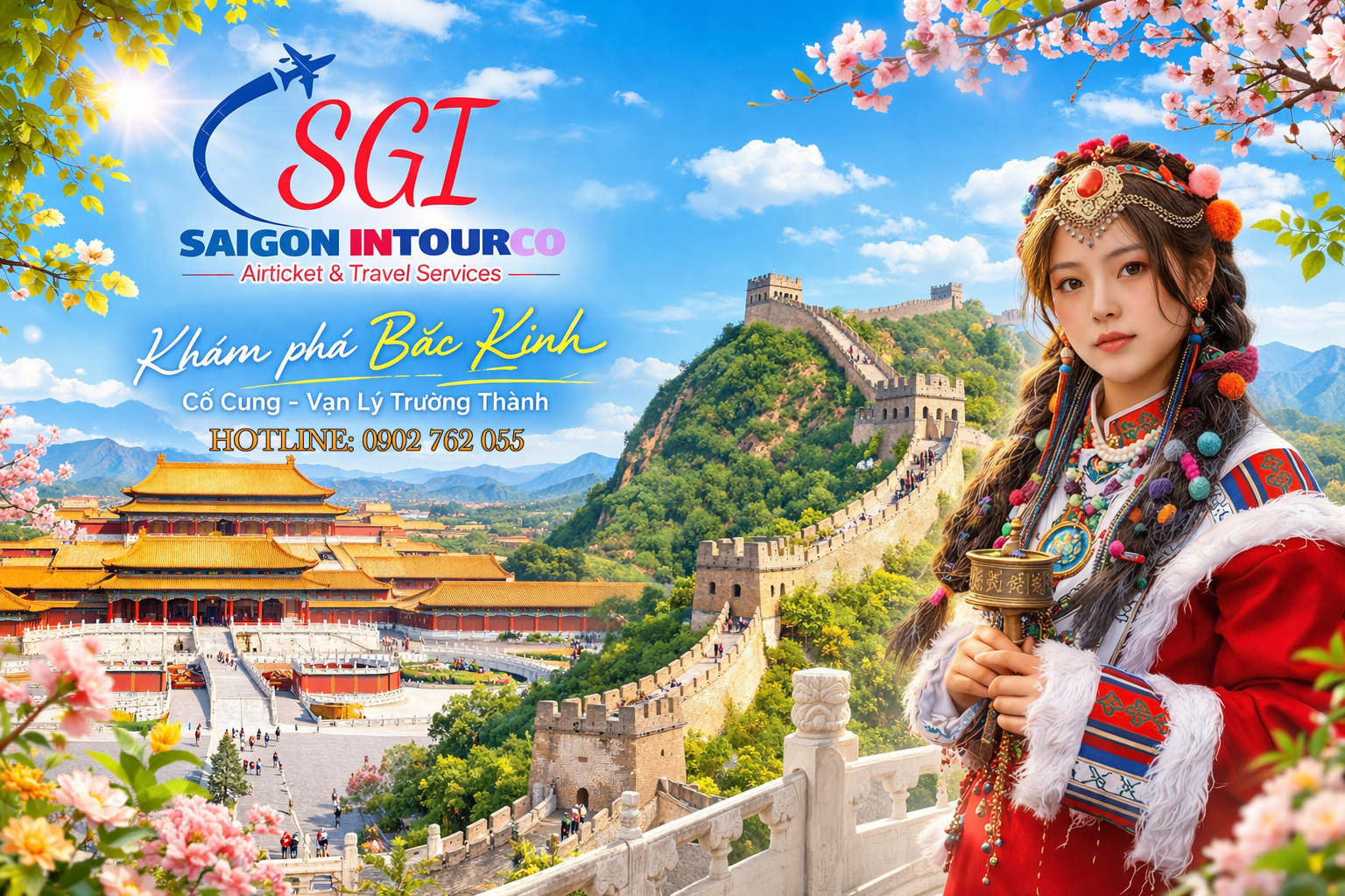 Tour Trung Quốc: Bắc Kinh - Cố Cung - Vạn Lý Trường Thành 5N4D