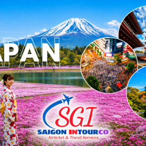 Tour Nhật Bản Cung Đường Vàng 5N5D từ Tp HCM bay Vietjet Air