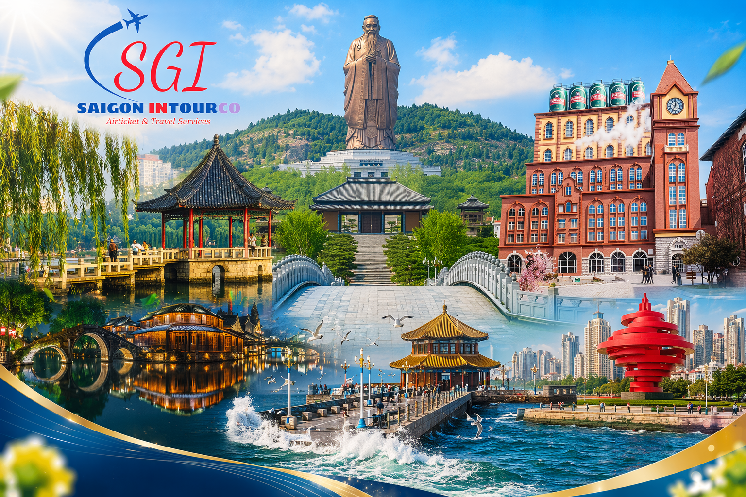 Tour Trung Quốc: Tế Nam - Khúc Phụ -Thái Sơn - Thanh Đảo 6N6D