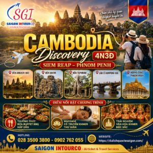 Tour Cambodia - Siem Reap - Phnom Penh 4N3D