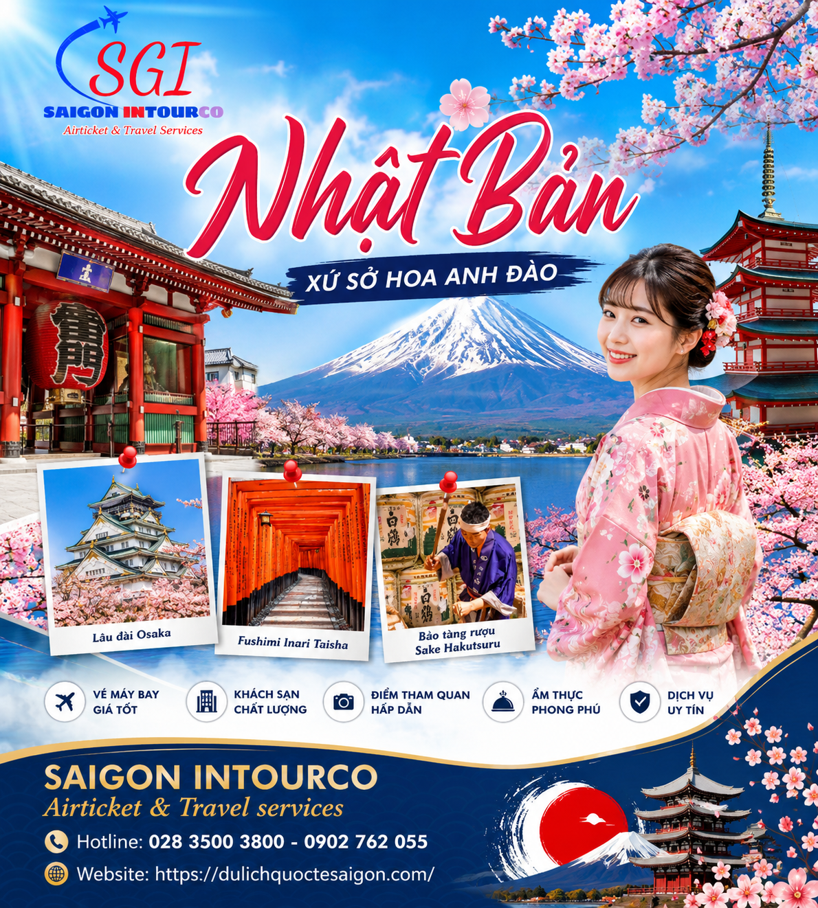Tour Nhật Bản: Cung Đường Vàng 6N5D
